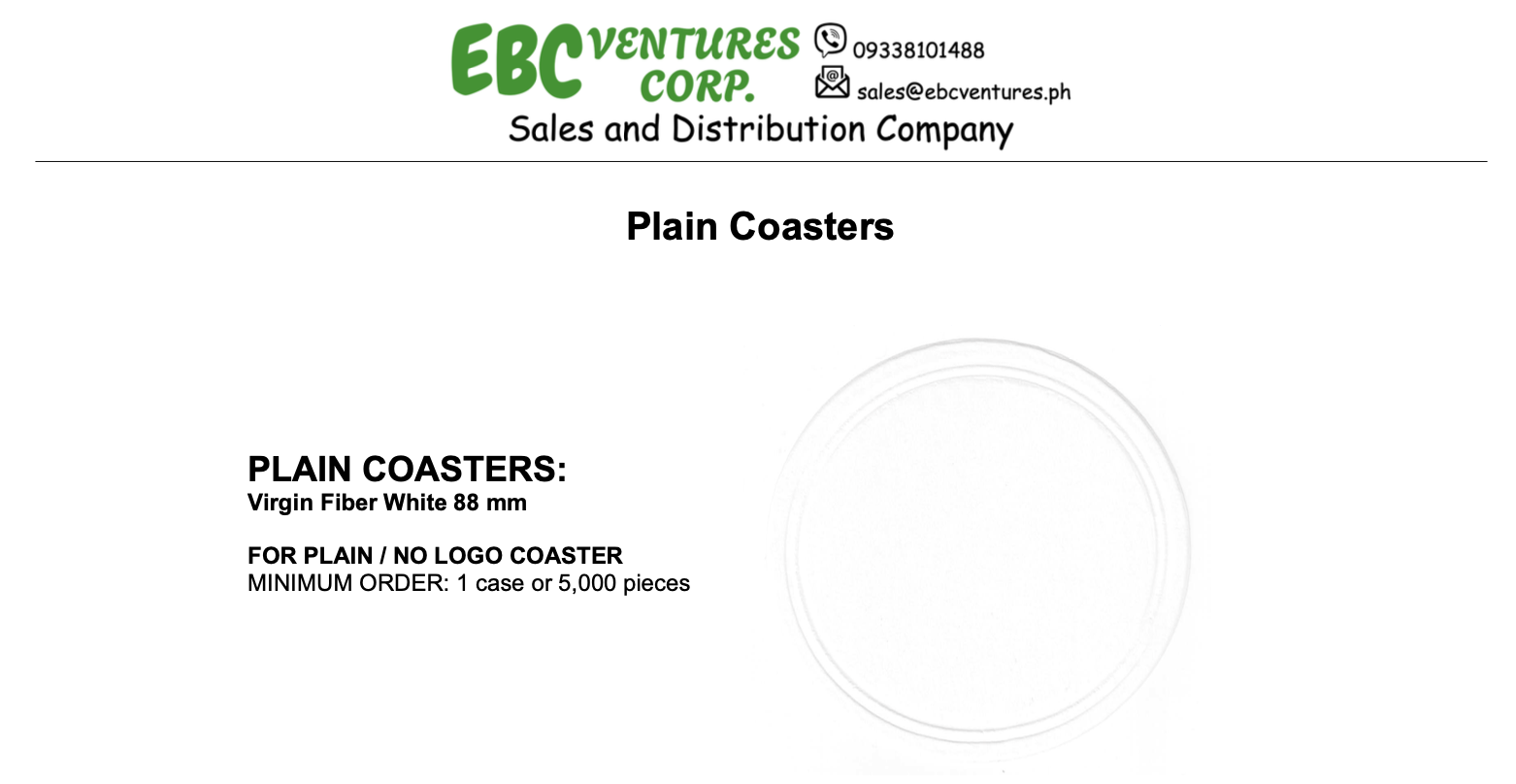 EBC Plain Coaster